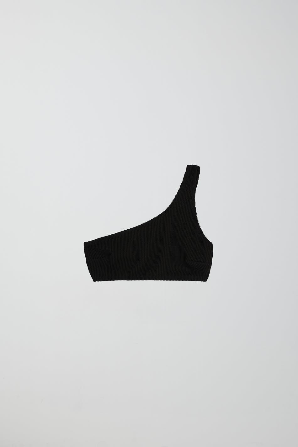 One shoulder bikini top - Noir