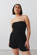 Structured jersey shorts - Tapioca
