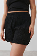 Structured jersey shorts - Tapioca