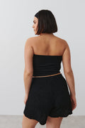 Structured jersey shorts - Noir