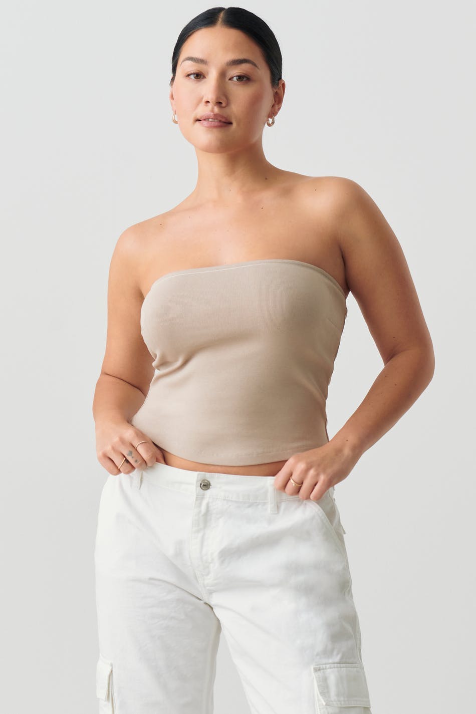 Stretch tube top - Noir