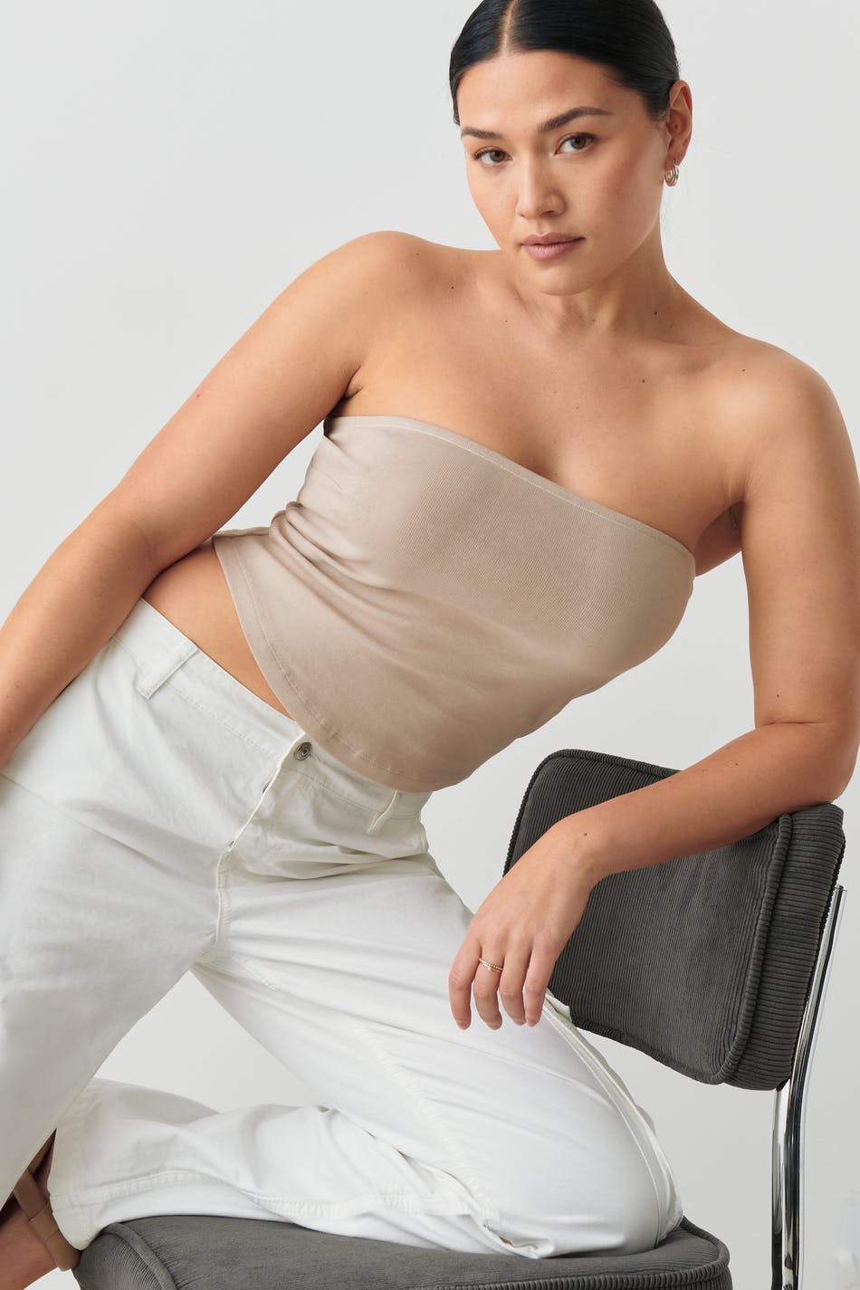 Stretch tube top - Noir