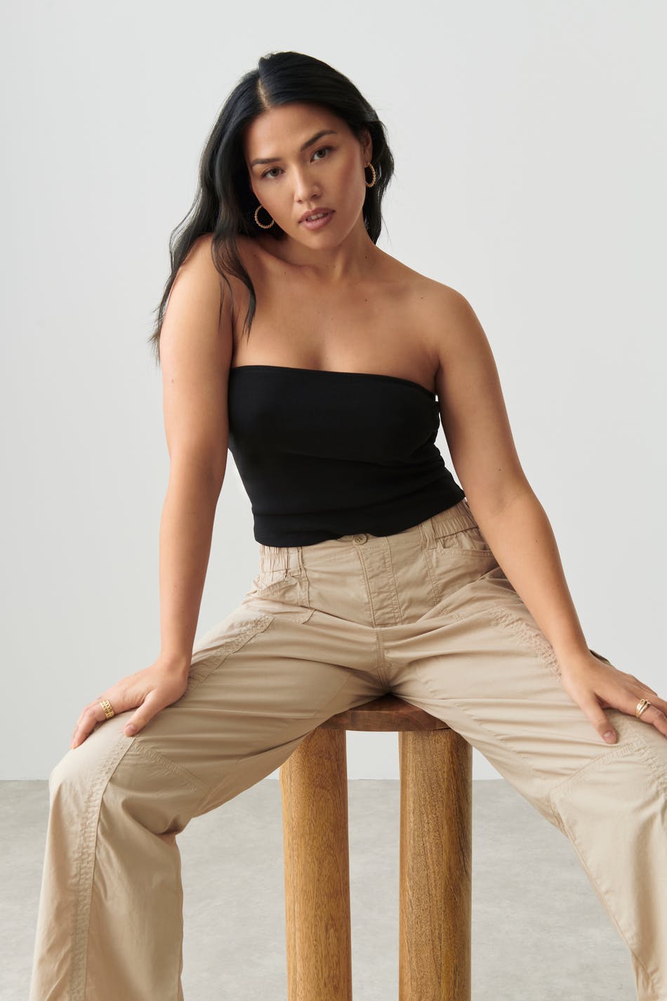 Stretch tube top - Noir