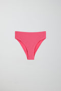 Shirred highwaist bikini brief - Azalea pink