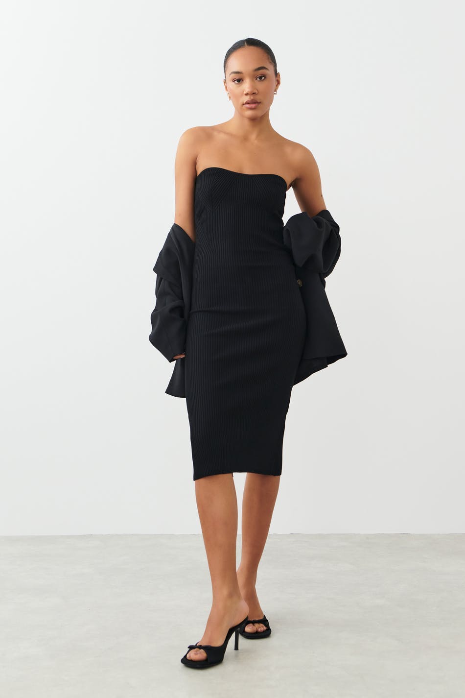 Knitted tube dress - Noir
