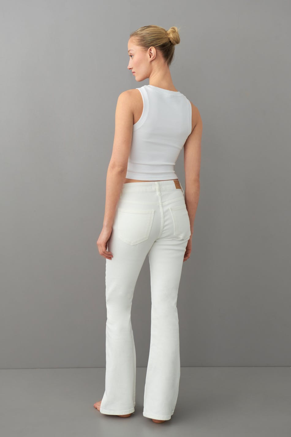 low waist bootcut jeans - Ocean blue