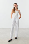 y linenmix trousers - Blanc