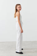 y linenmix trousers - Blanc