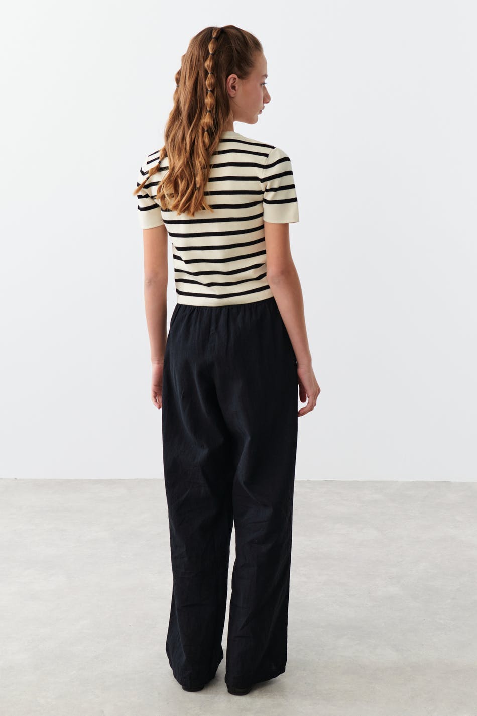 y linenmix trousers - Noir