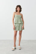 Short smock skirt - Flower aop