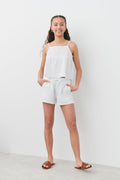 Y gauze singlet - Blanc
