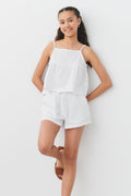 Y gauze singlet - Blanc