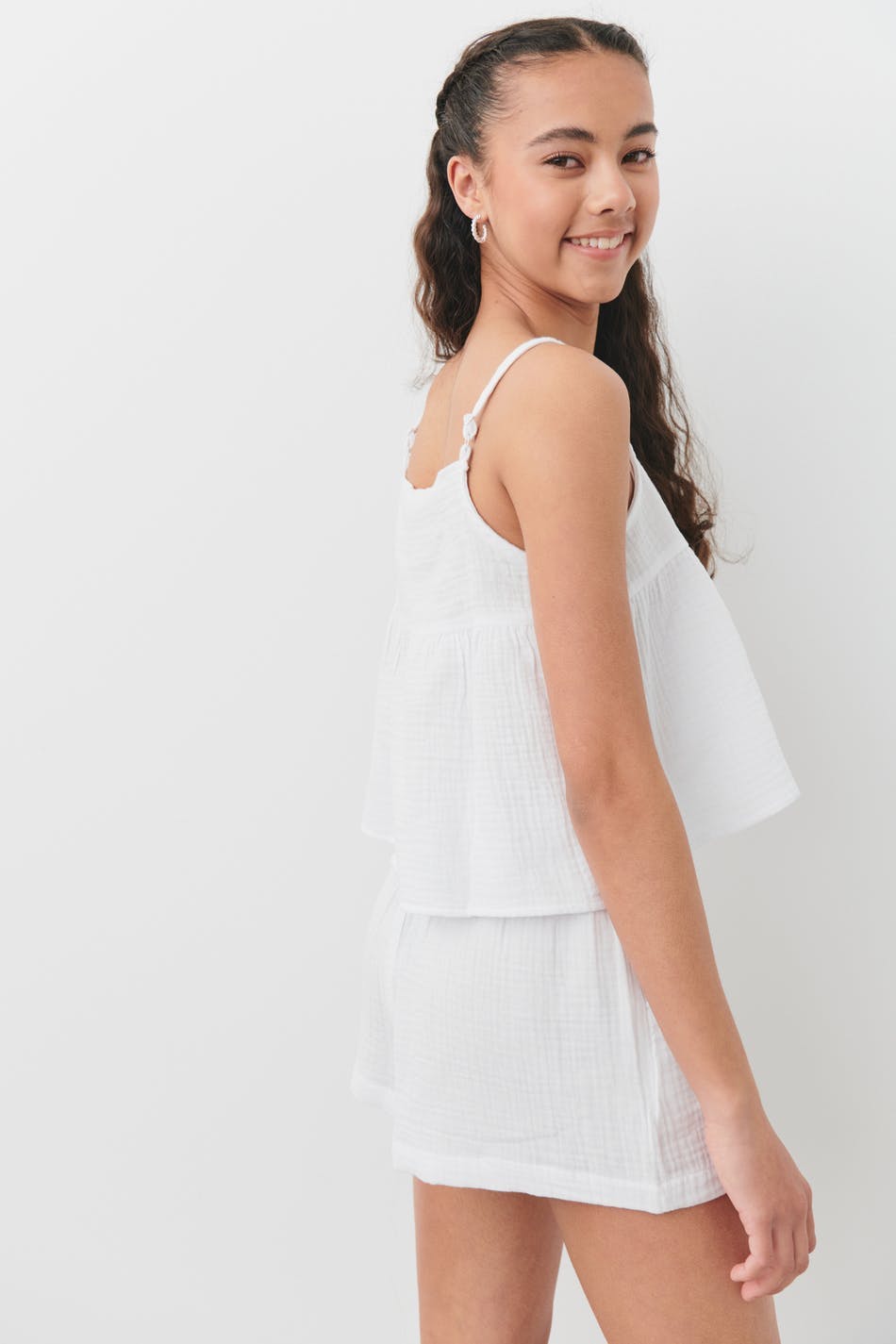 Y gauze singlet - Blanc