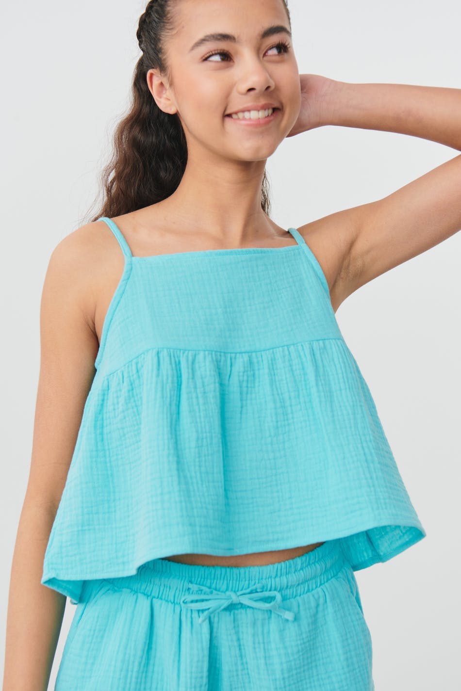 Y gauze singlet - Capri
