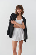 Sonja linen blend shorts - Blanc