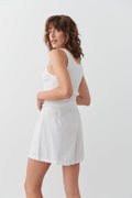 Sonja linen blend shorts - Blanc
