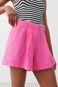 Sonja linen blend shorts - Blanc