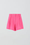 Sonja linen blend shorts - Carmone rose