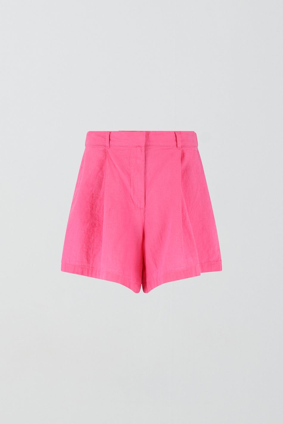 Sonja linen blend shorts - Carmone rose