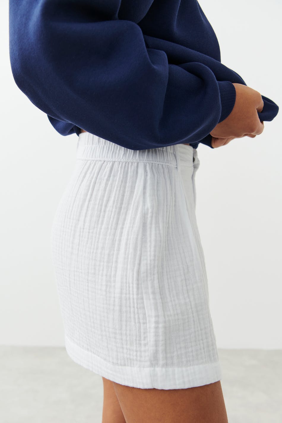 Lunia gauze shorts - Blanc