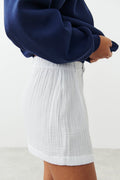 Lunia gauze shorts - Blanc