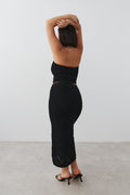 crochet skirt - Noir
