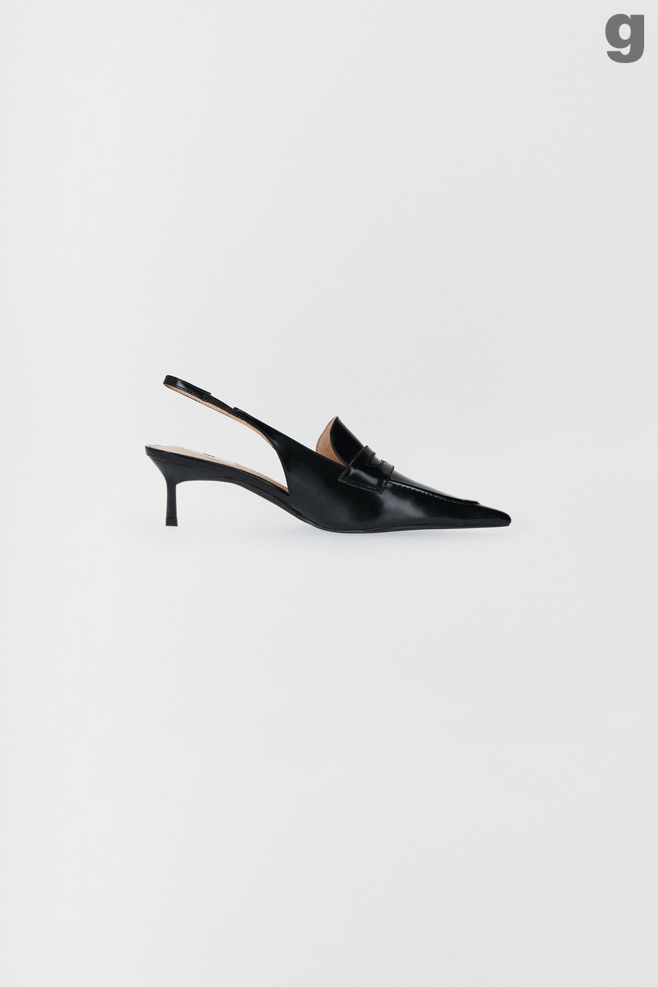 Pointy slingback heel sandals - Noir
