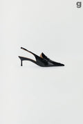 Pointy slingback heel sandals - Noir