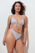 Smock bikini brief - White/stripe