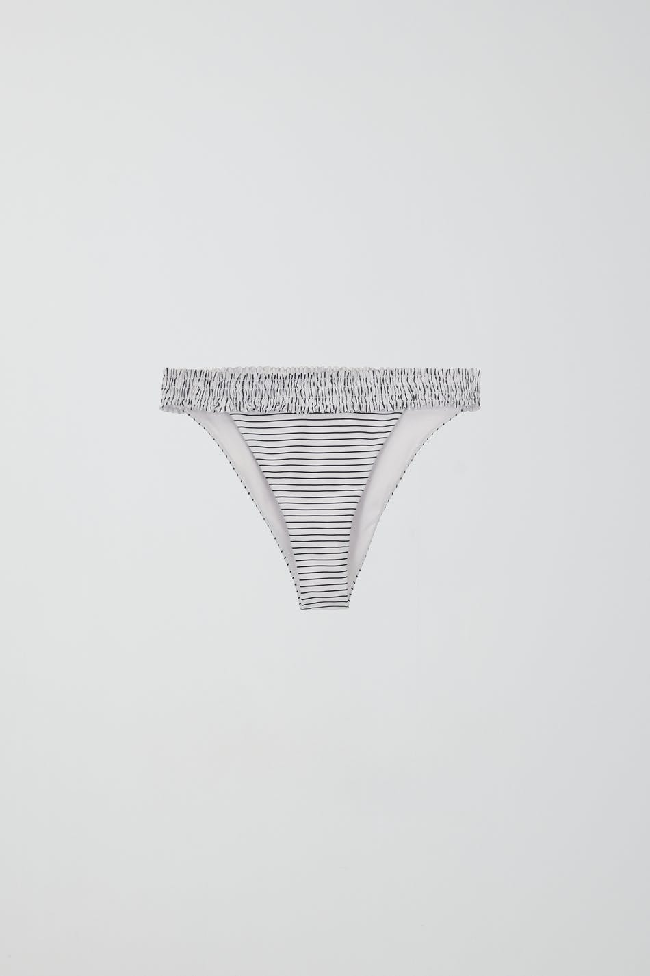 Smock bikini brief - White/stripe