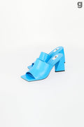 Asymetric high heel sandals - Blue atoll