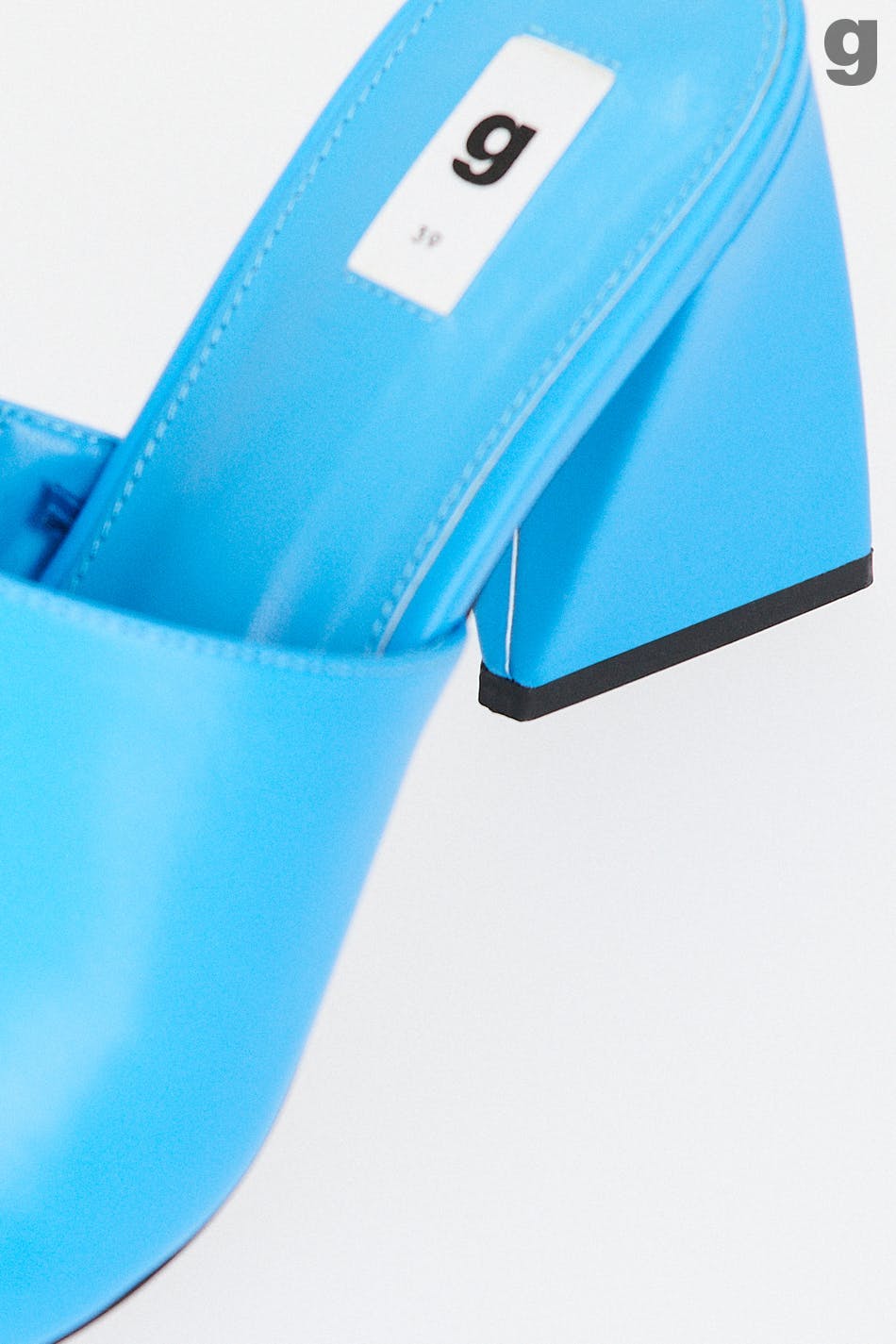Asymetric high heel sandals - Blue atoll