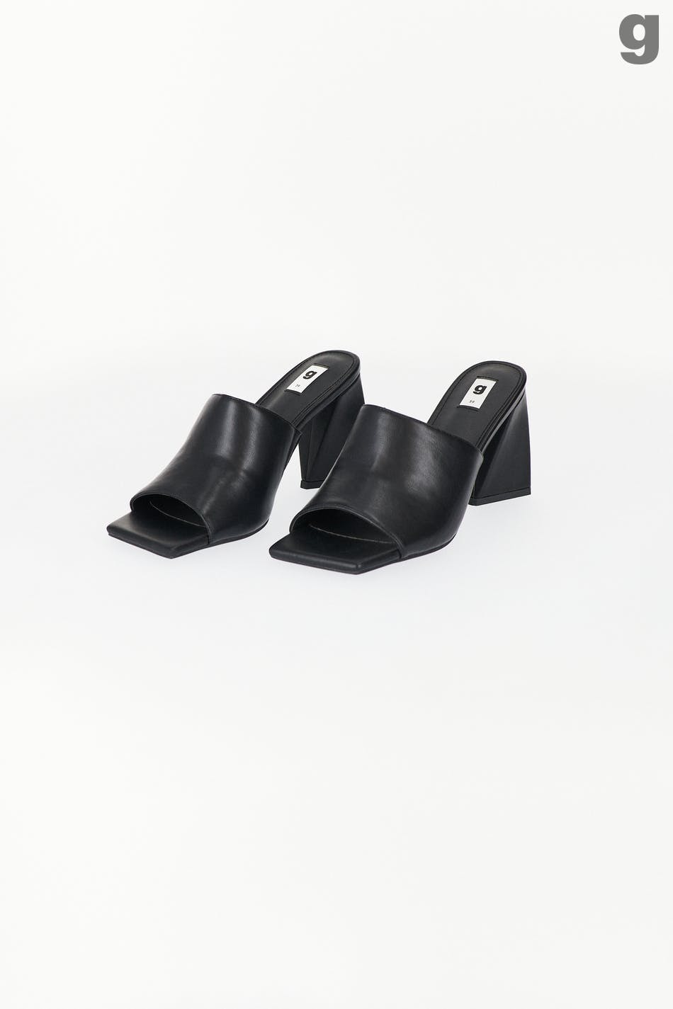 Asymetric high heel sandals - Noir