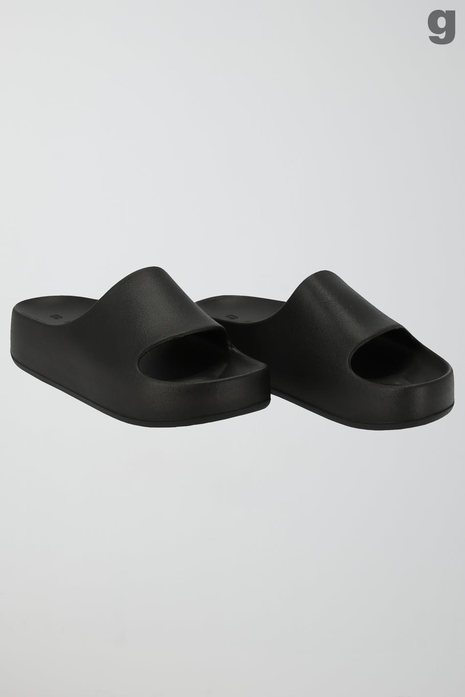 Platform sliders - Oxford tan