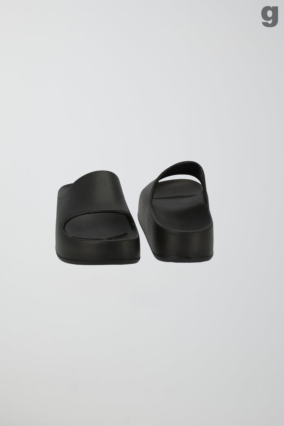 Platform sliders - Oxford tan