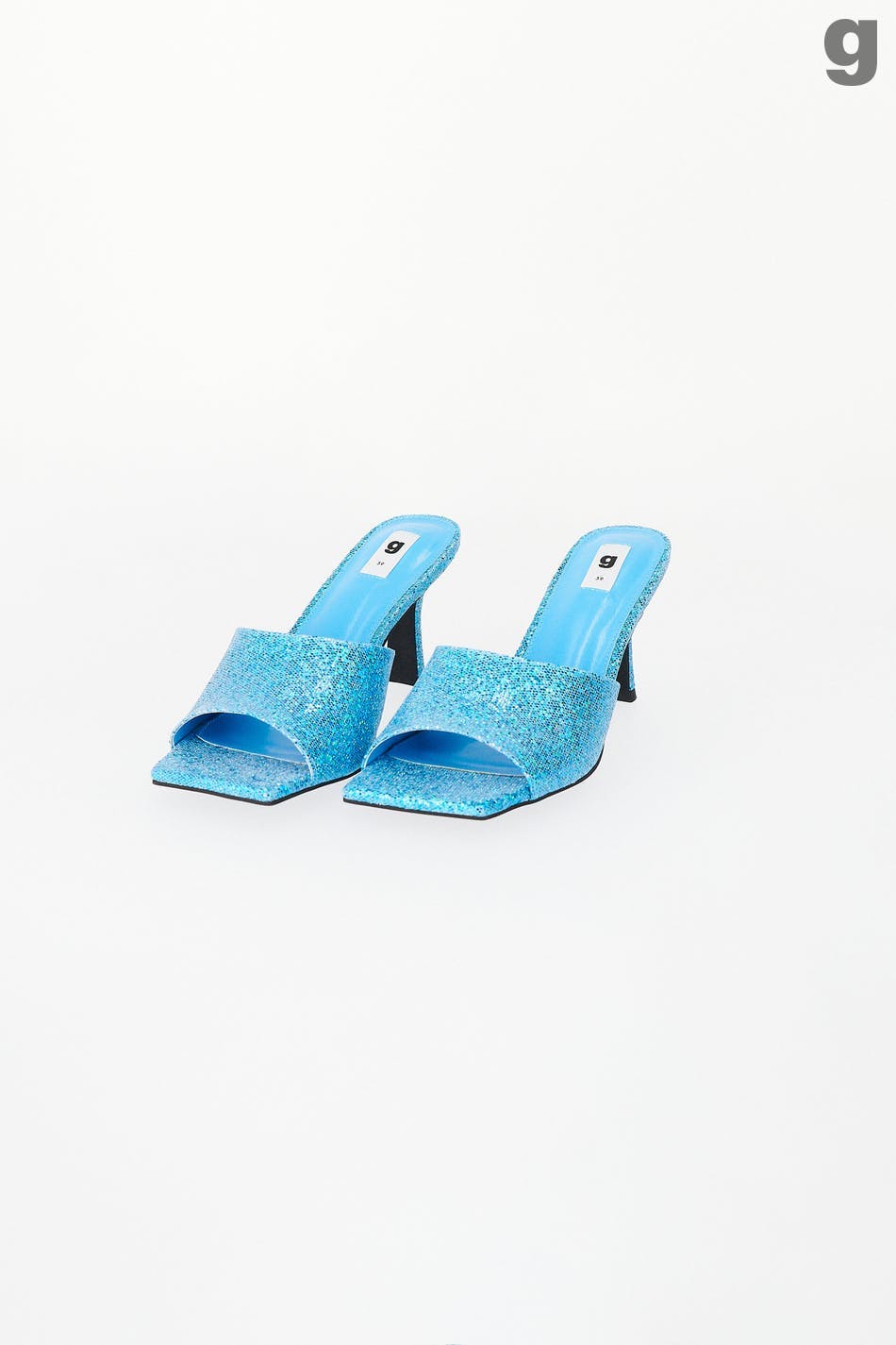 Sparkling high heel sandals - Bleu