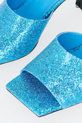 Sparkling high heel sandals - Bleu