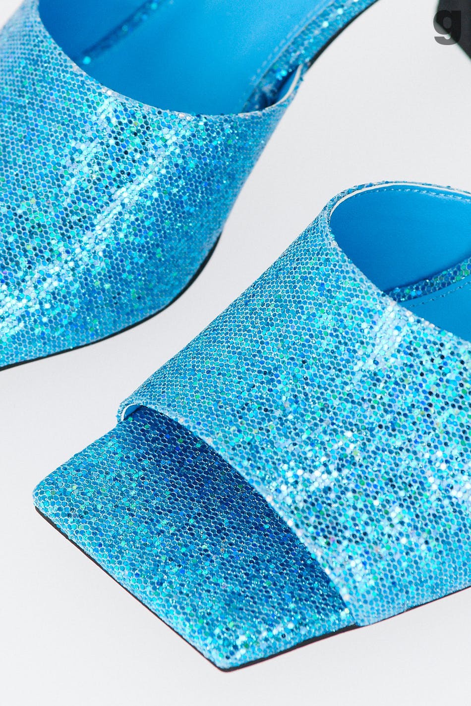Sparkling high heel sandals - Bleu