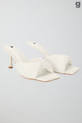 Twisted high heel sandals - Blanc