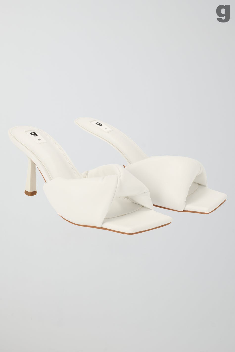 Twisted high heel sandals - Blanc