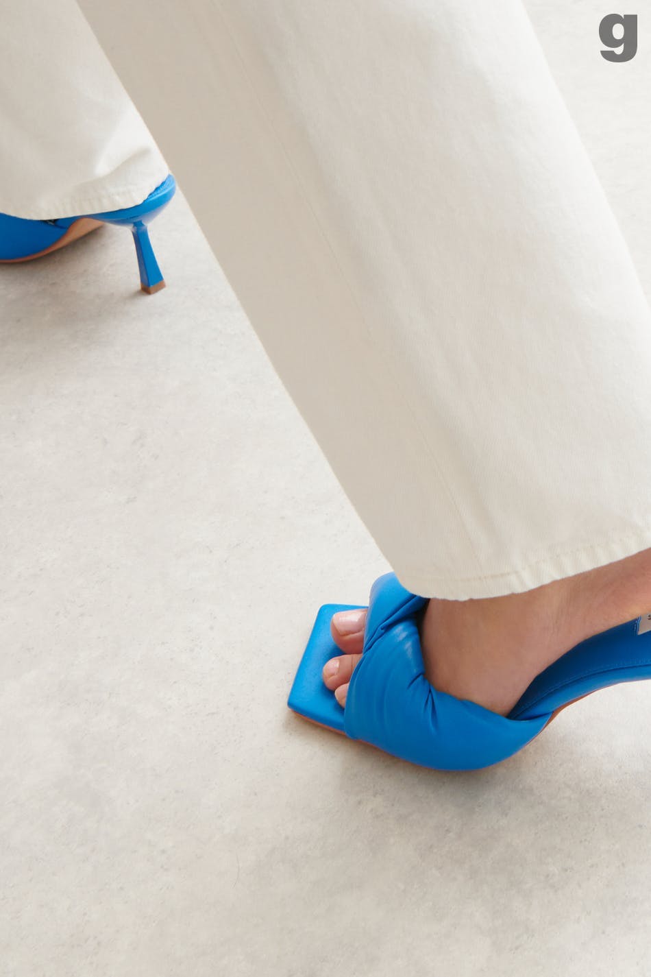 Twisted high heel sandals - Blanc