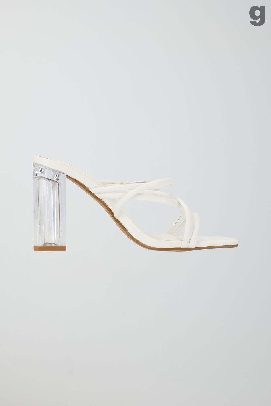 Strappy high heel sandals - Blanc