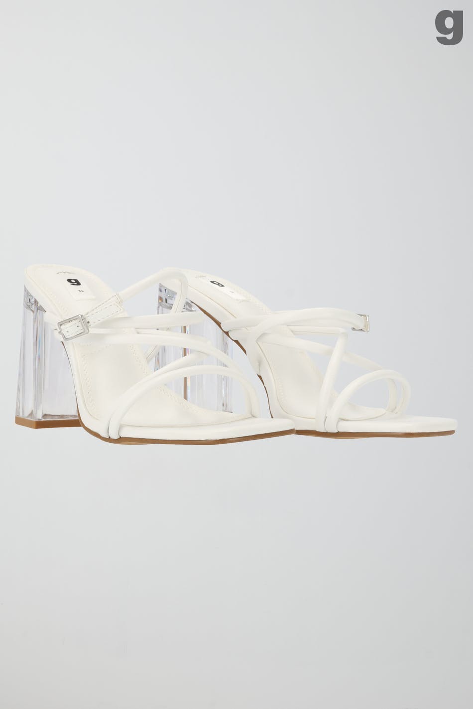 Strappy high heel sandals - Blanc