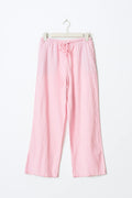 tall linen blend trousers - Noir