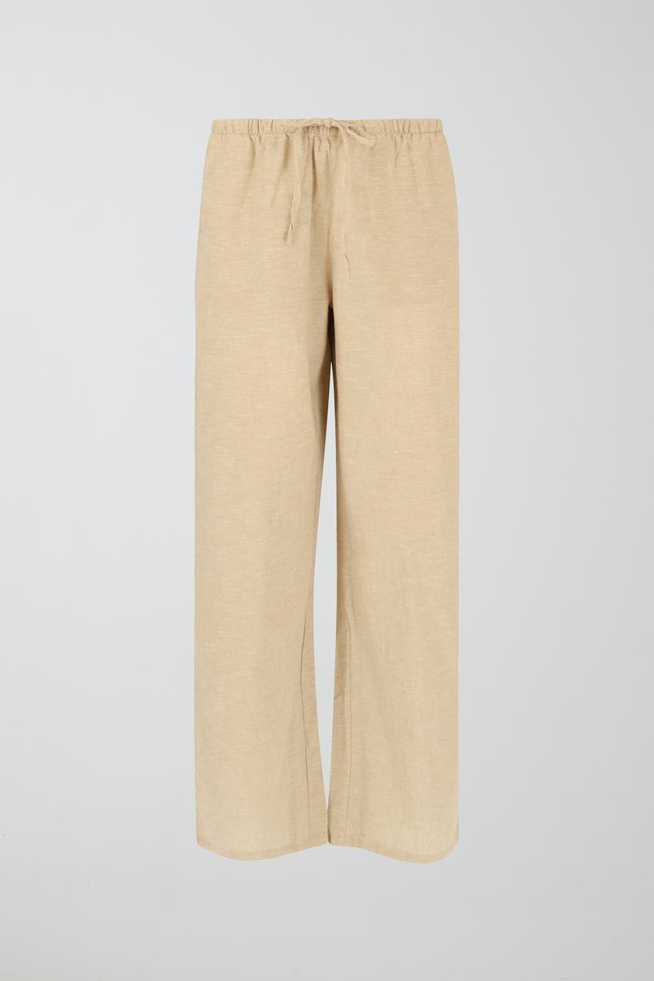 petite linen blend trousers - Blanc