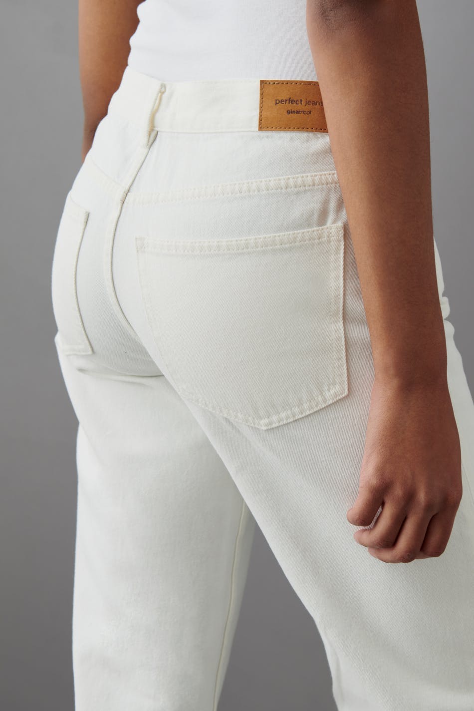 low straight jeans - Mid blue