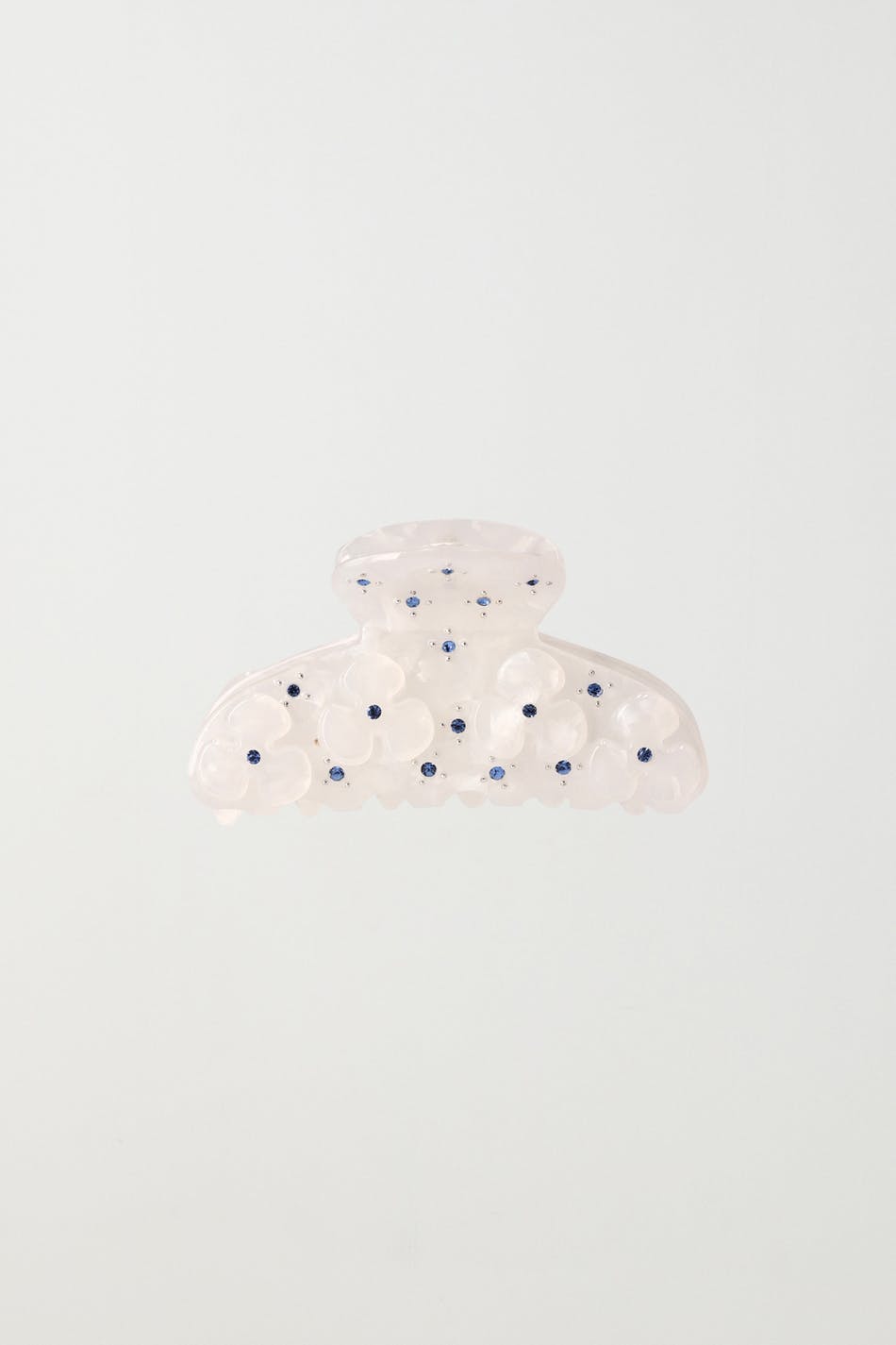 Diamond flower hair clip - Blanc