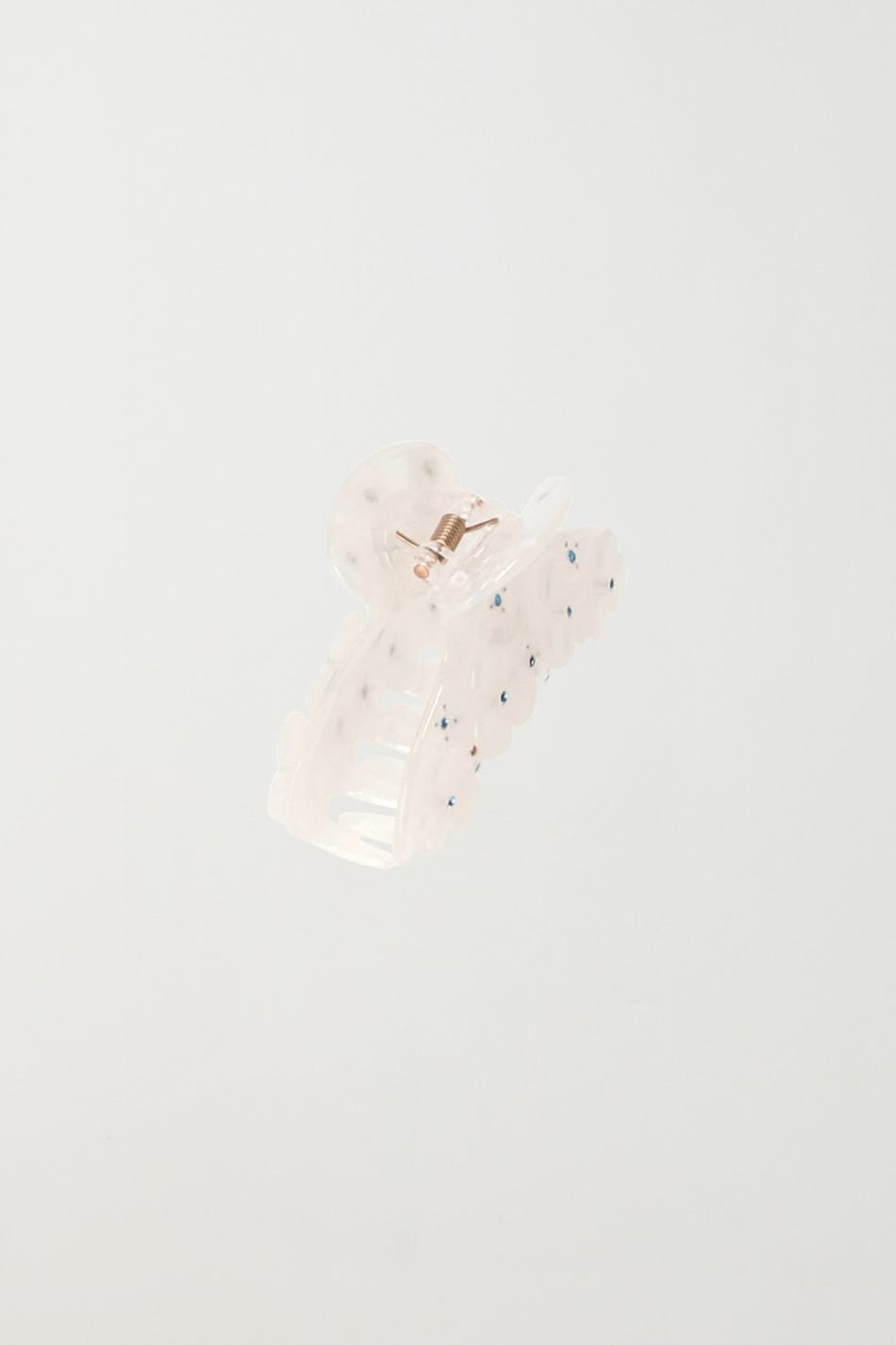 Diamond flower hair clip - Blanc