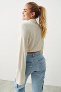 Front tie top - Eggnog