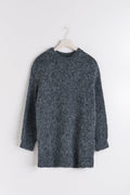 Chunky knitted sweater - Dk grey melange